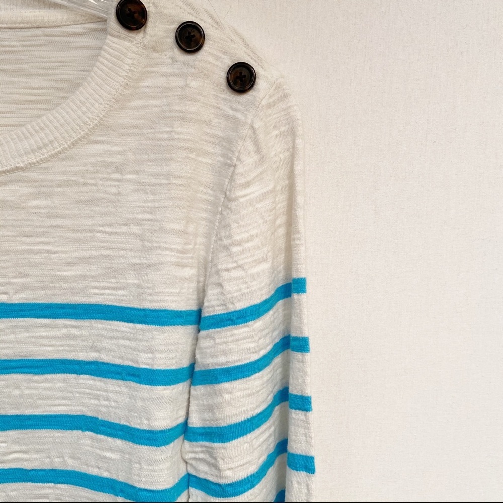 Banana Republic Factory Top Womens Sz‎ Small Lightweight Cotton Stripe Nautical - Picture 4 of 8